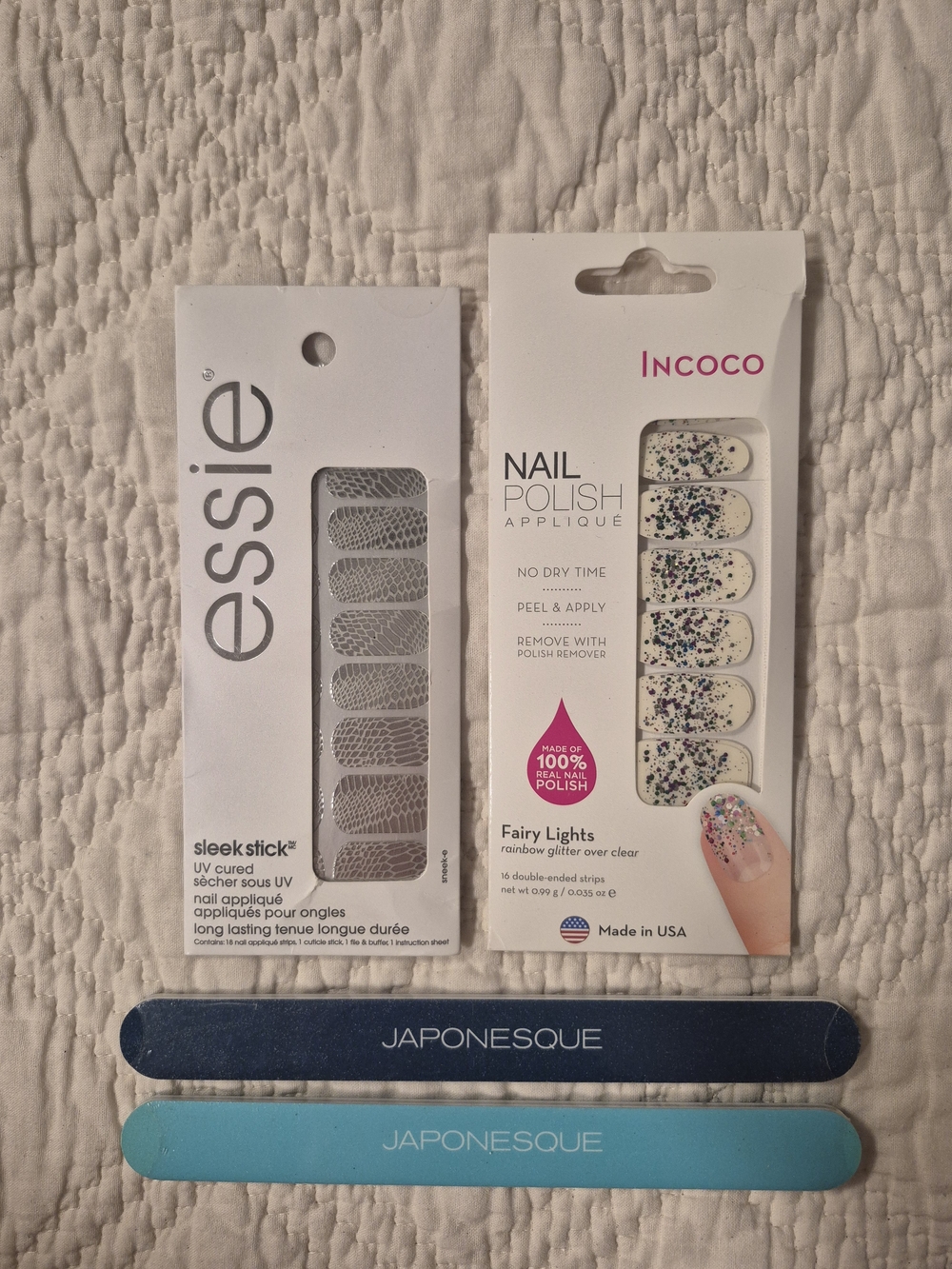 Essie Incoco Nail Polish Strips Manicure Bundle 4 Piece NEW